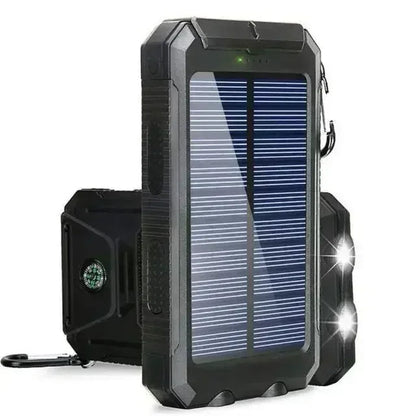 Power Bank Solar de 20000mAh: Carga rápida y resistencia total.
